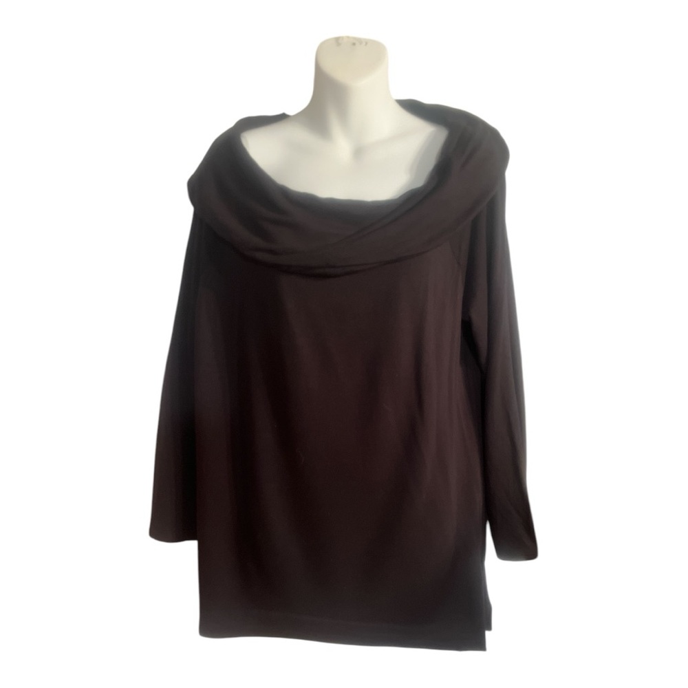 Chico’s Elegant Black Cowl Neck Sweater Chicos size 2 or large